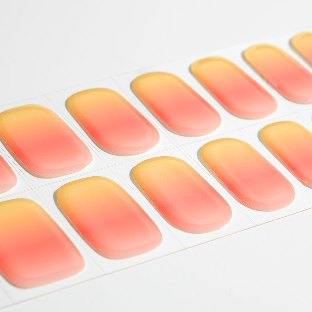 Orange Gradient Gel Nail Strips