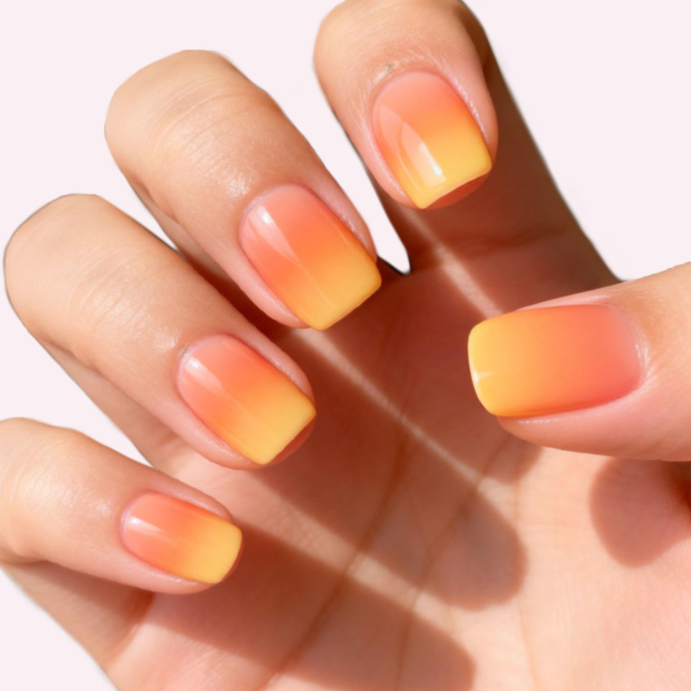 Orange Gradient Gel Nail Strips