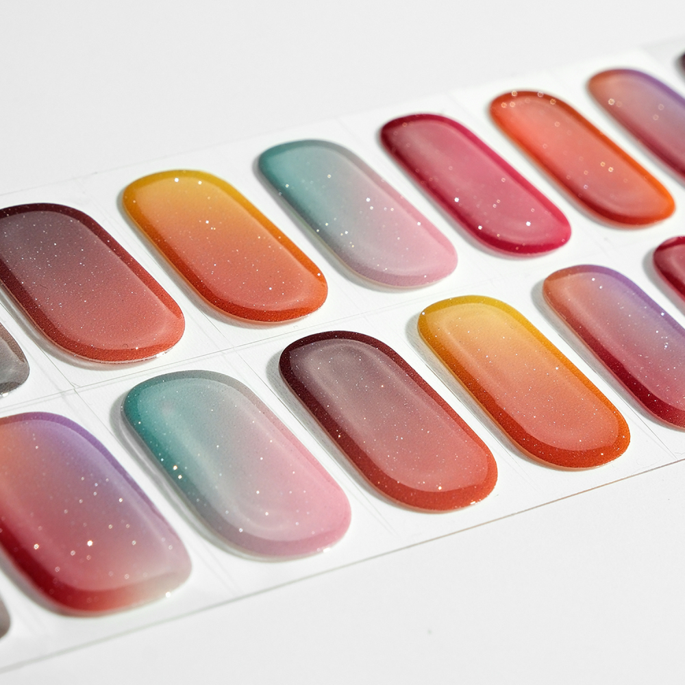 Macaron Color Gradient Nails