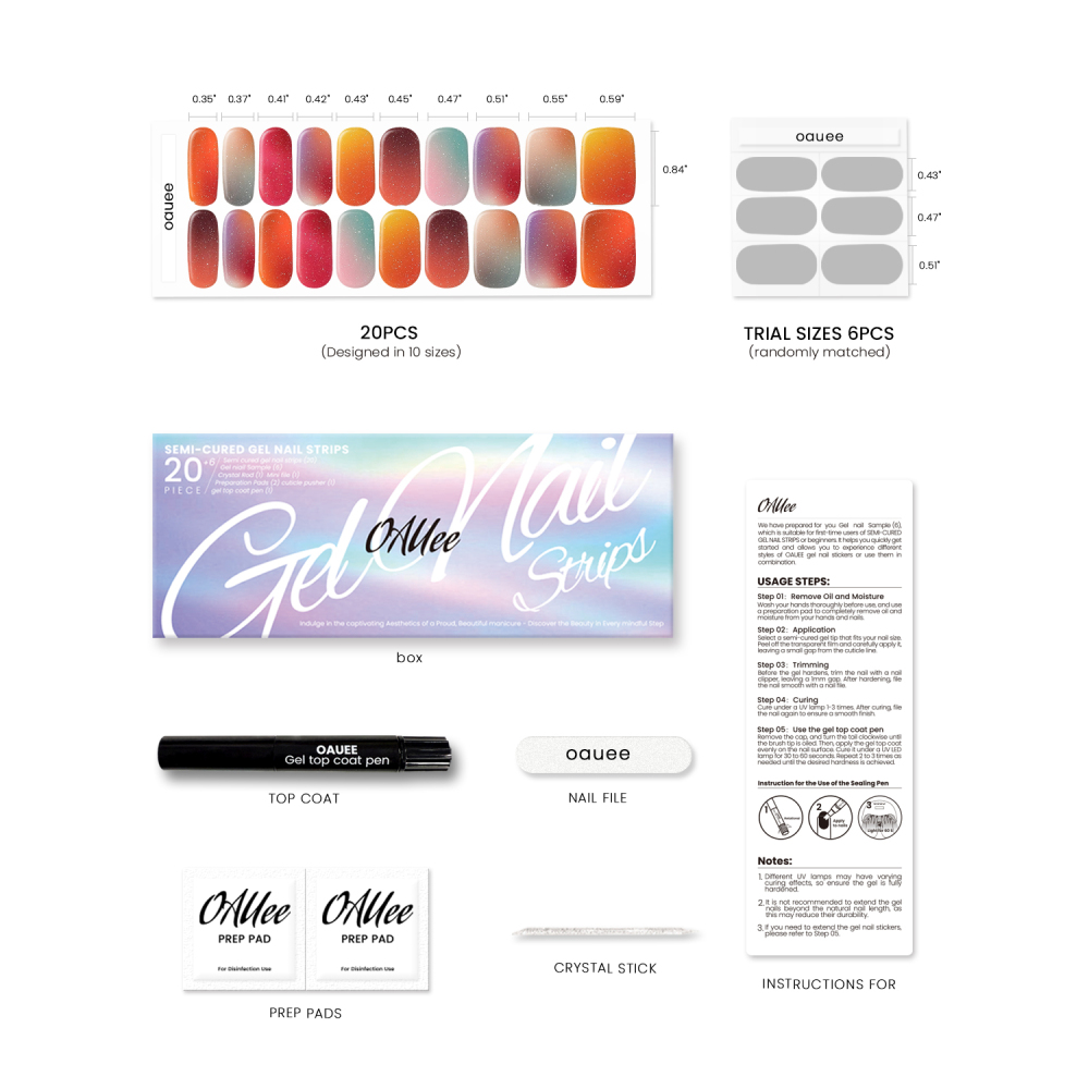 Macaron Color Gradient Nails