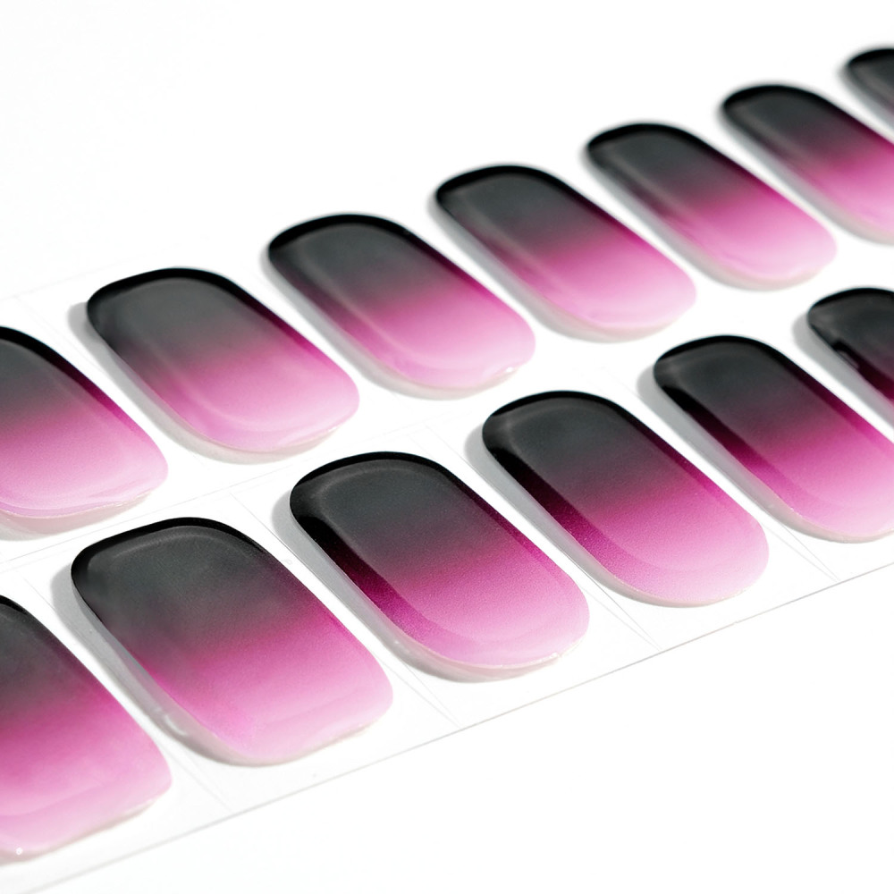 Purple Black Ombre  Gel Nail Strips