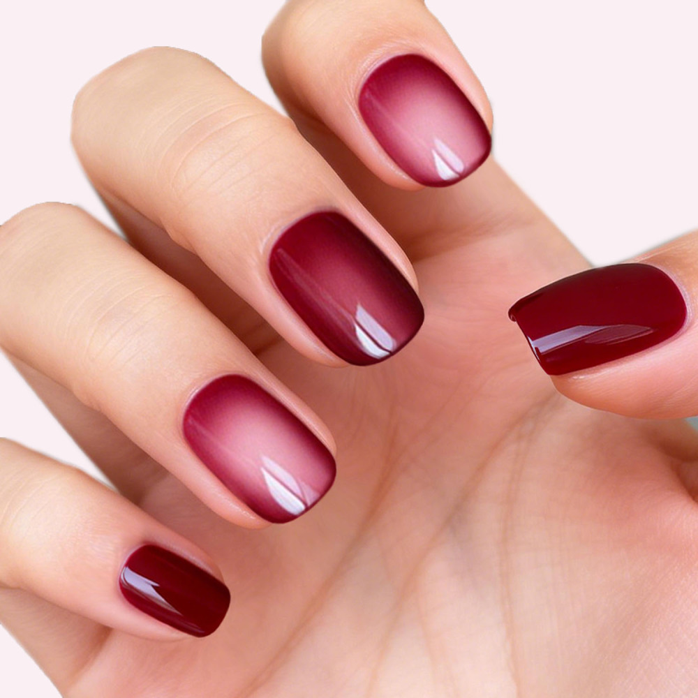 Burgundy Gradient  Gel Nail Strips