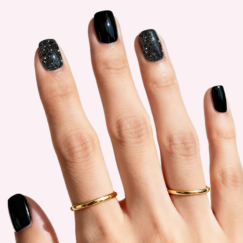 Velvet Black Magnetic Nail Art
