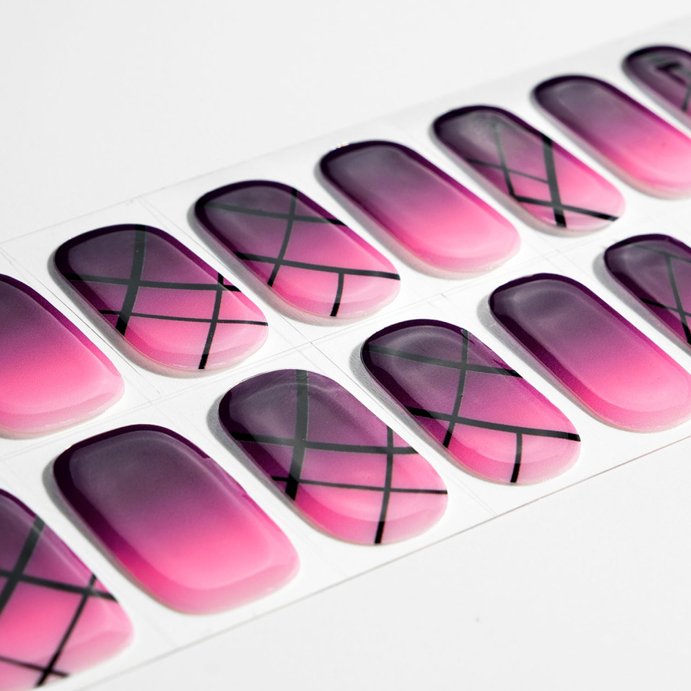 pink gradient Gel Nail Strips