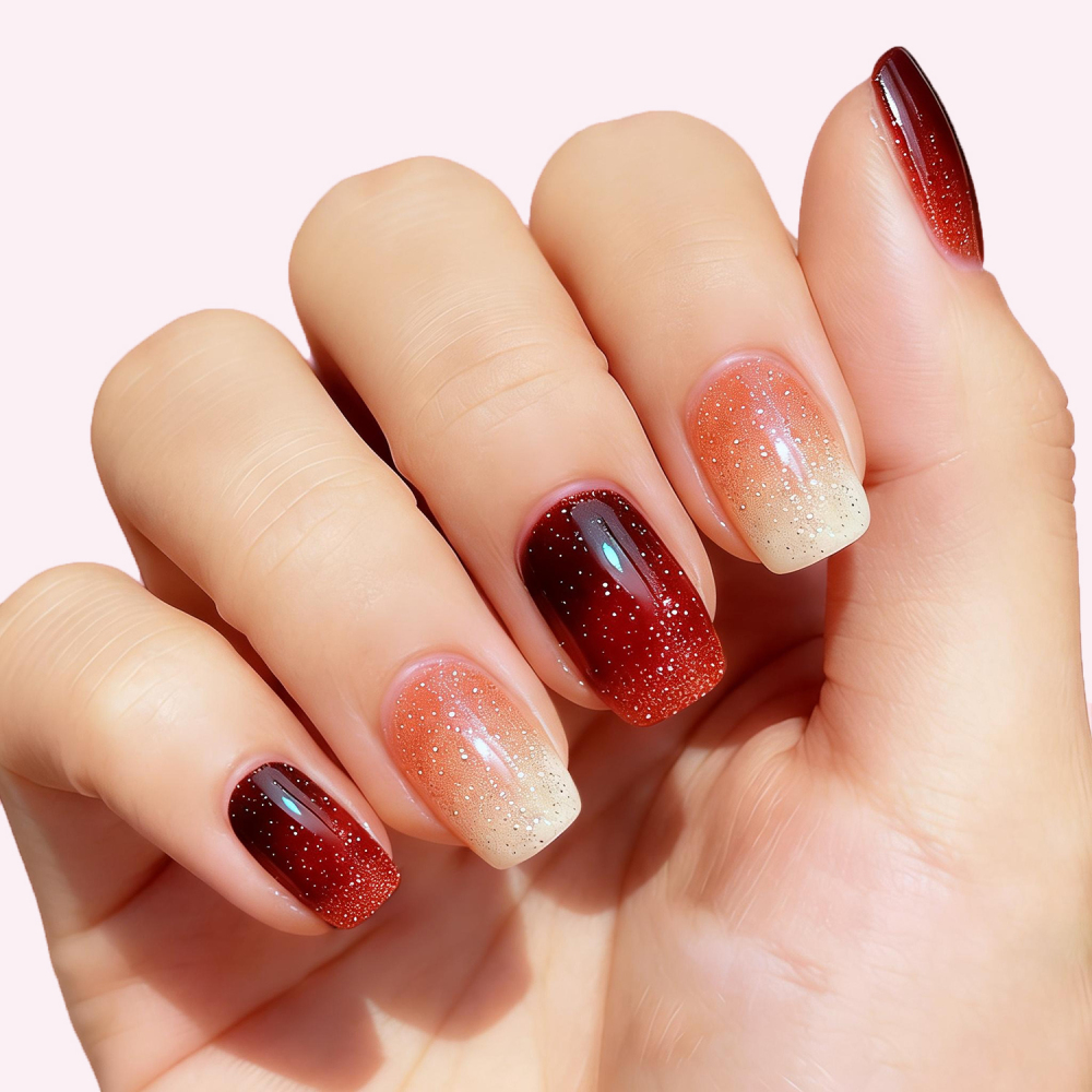 Soft Brown Ombre Nails