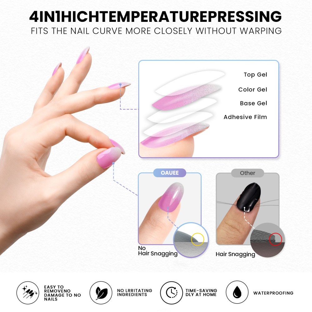 Soft Pink Gradient Nails