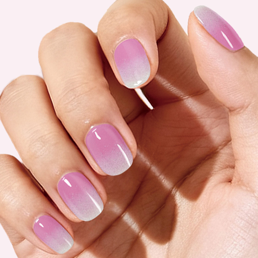 Soft Pink Gradient Nails