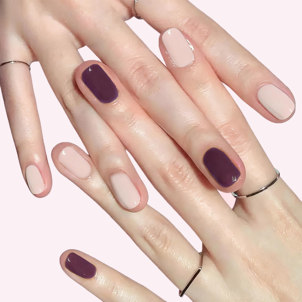 Single Colour Lilac Nail Tips