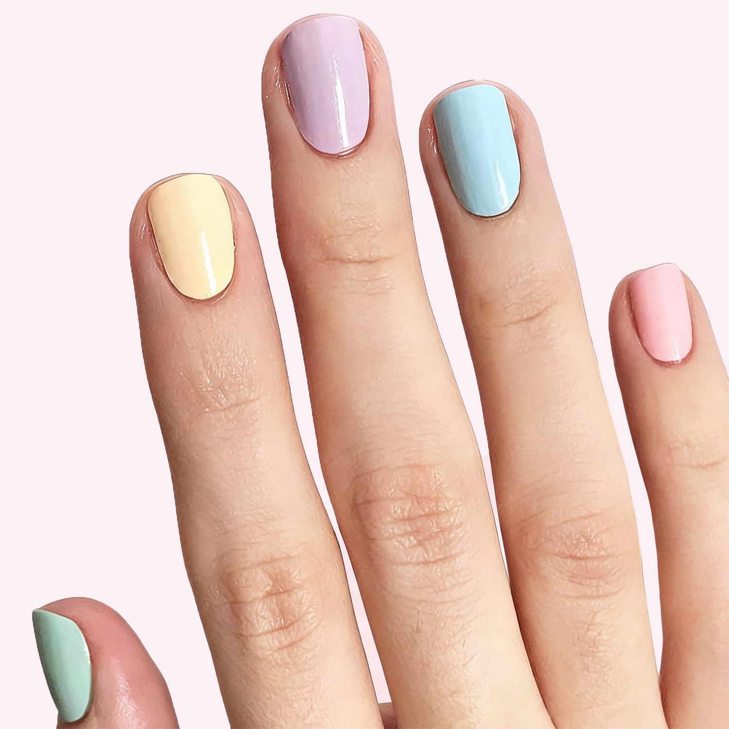 Single Colour Lilac Nail Tips