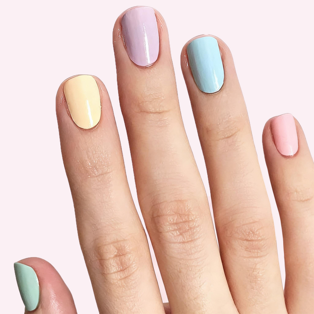 Single Colour Lilac Nail Tips