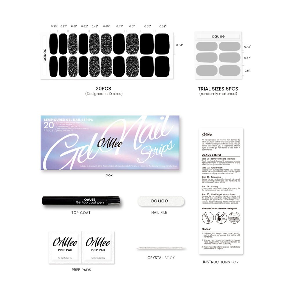 Velvet Black Magnetic Nail Art