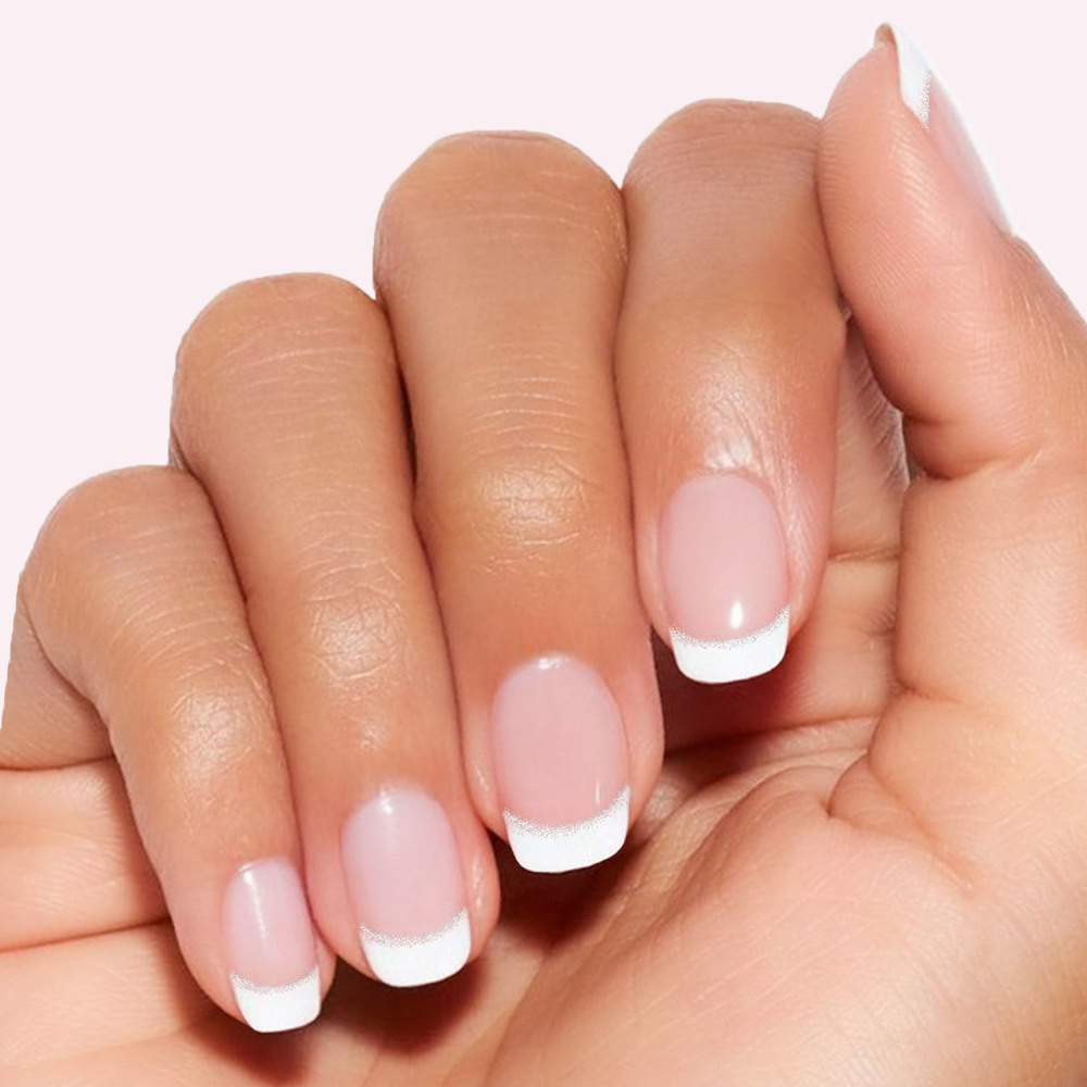 Classic French Tips Gel Nail Strips