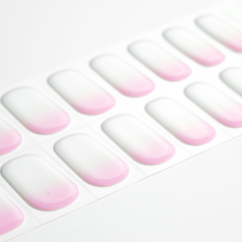 Pink & White Ombre Gel Nail Strips