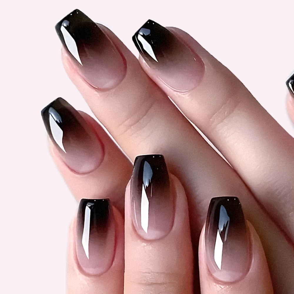 Chocolate Brown Gradient Gel Nail Strips