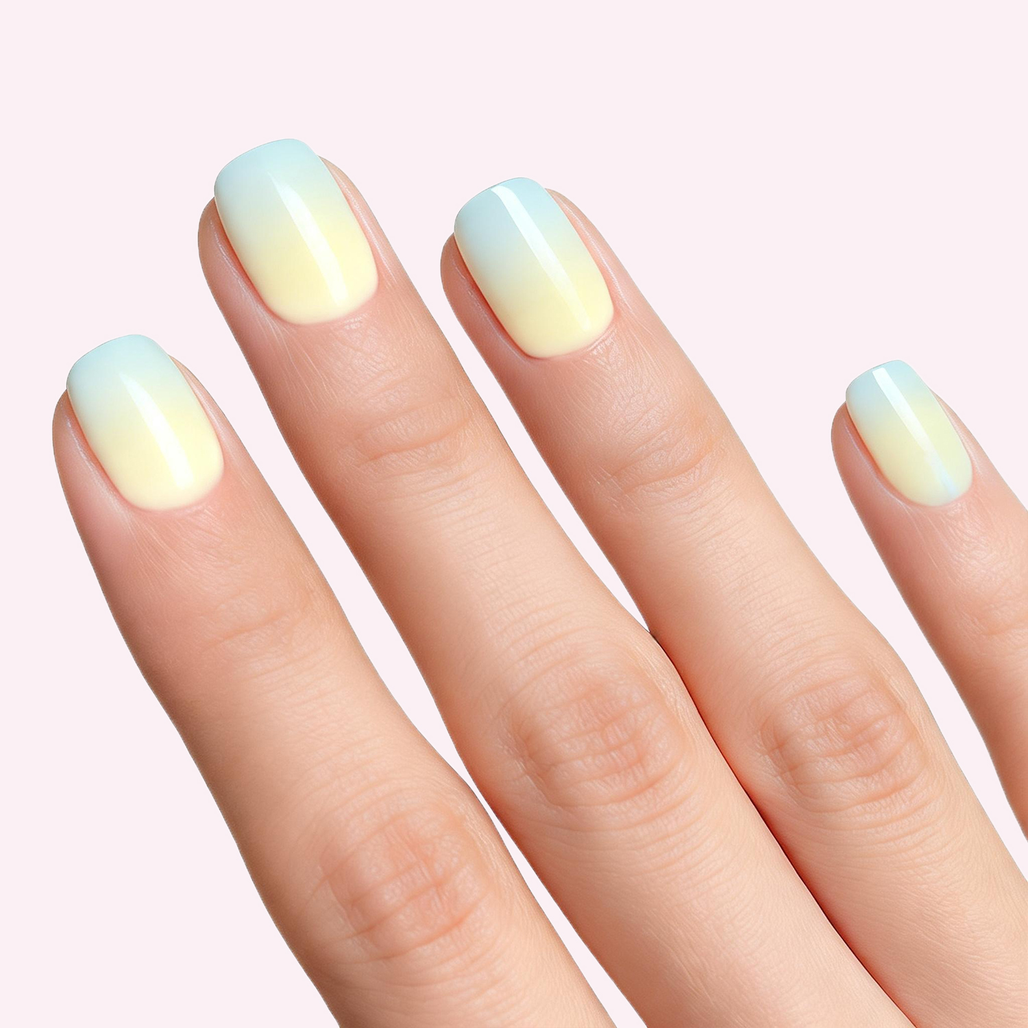 Mint Green to Yellow Ombre Gel Nail Strips