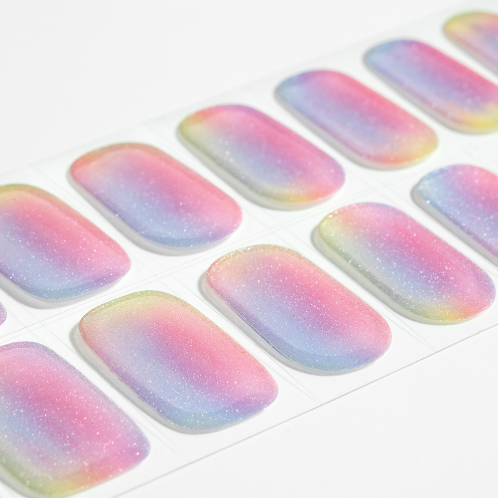 Cat Eye Rainbow Gradient Gel Nail Strips
