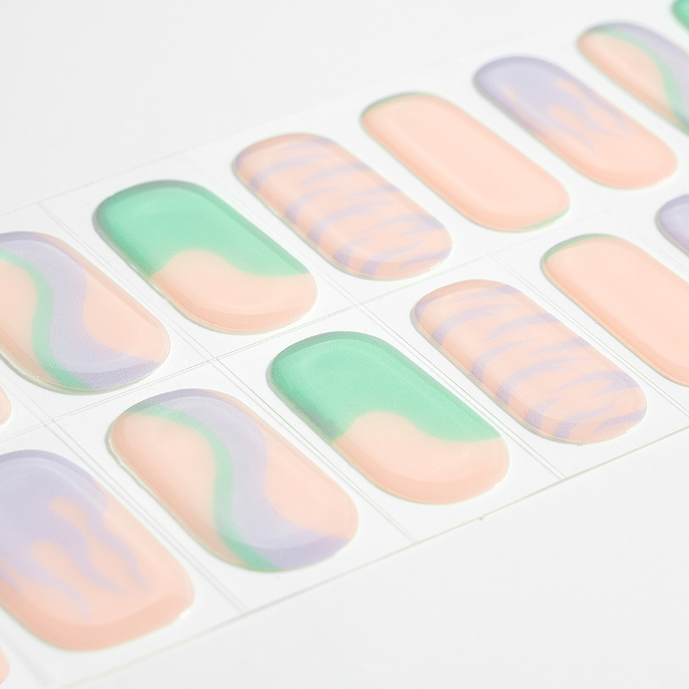 Pastel Swirl Mix & Match Gel Nail Strips