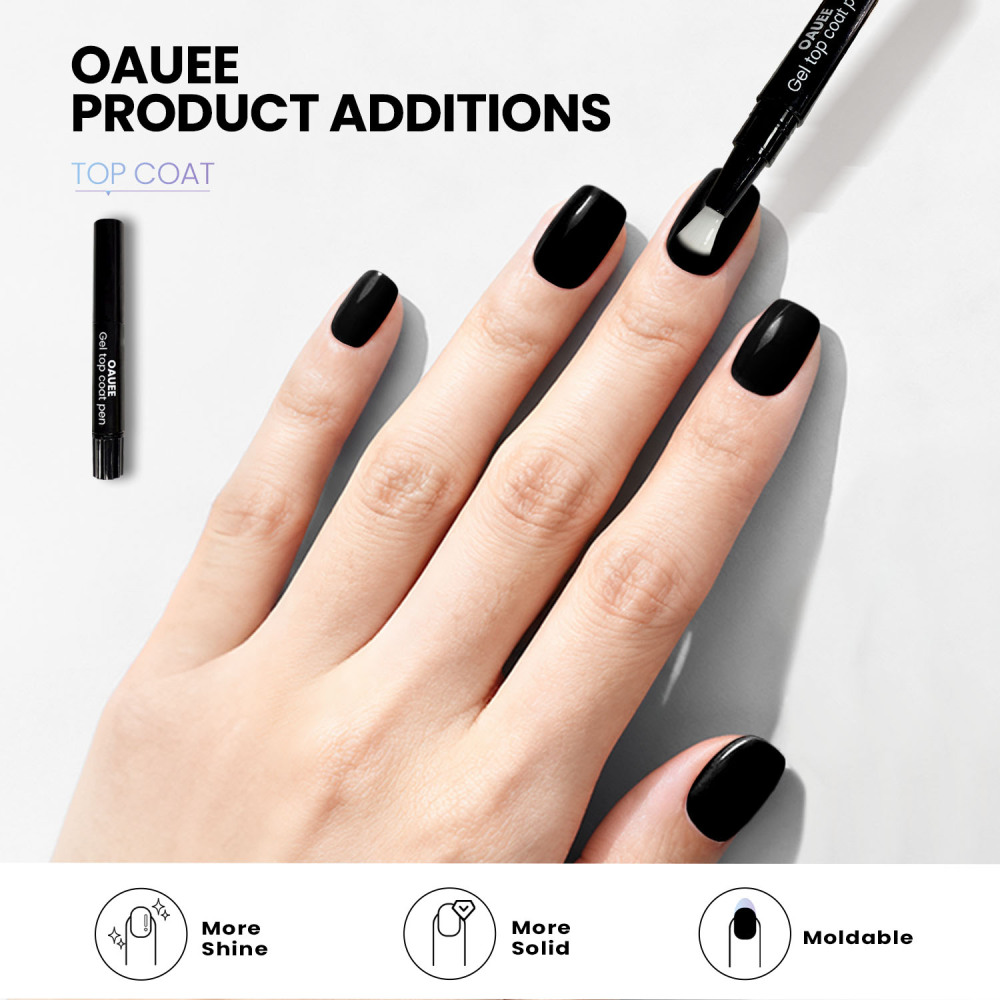 Dual Color Classic Black & Deep Red Solid Gel Nail Strips Set