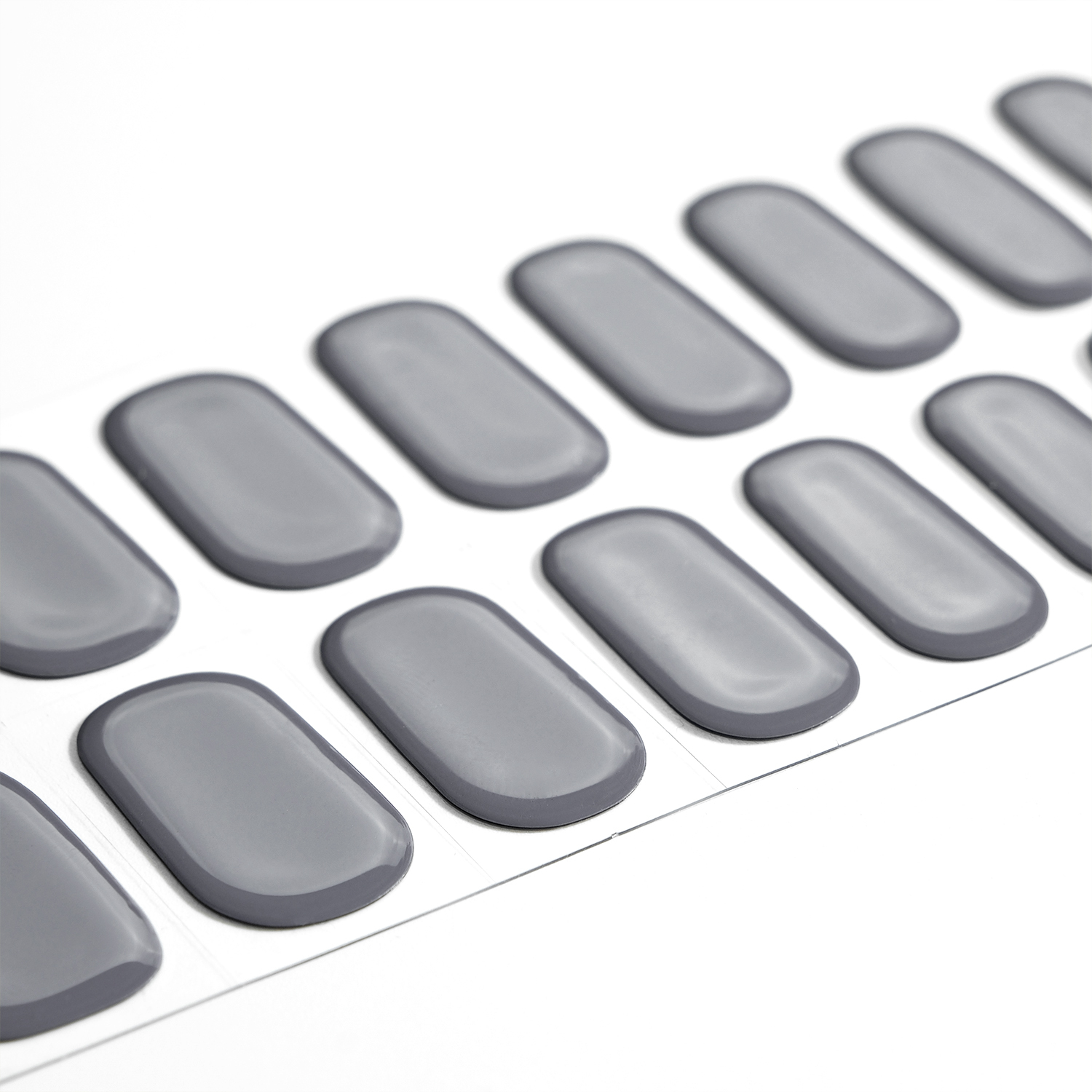 Dark Grey Solid Color Gel Nail Strips