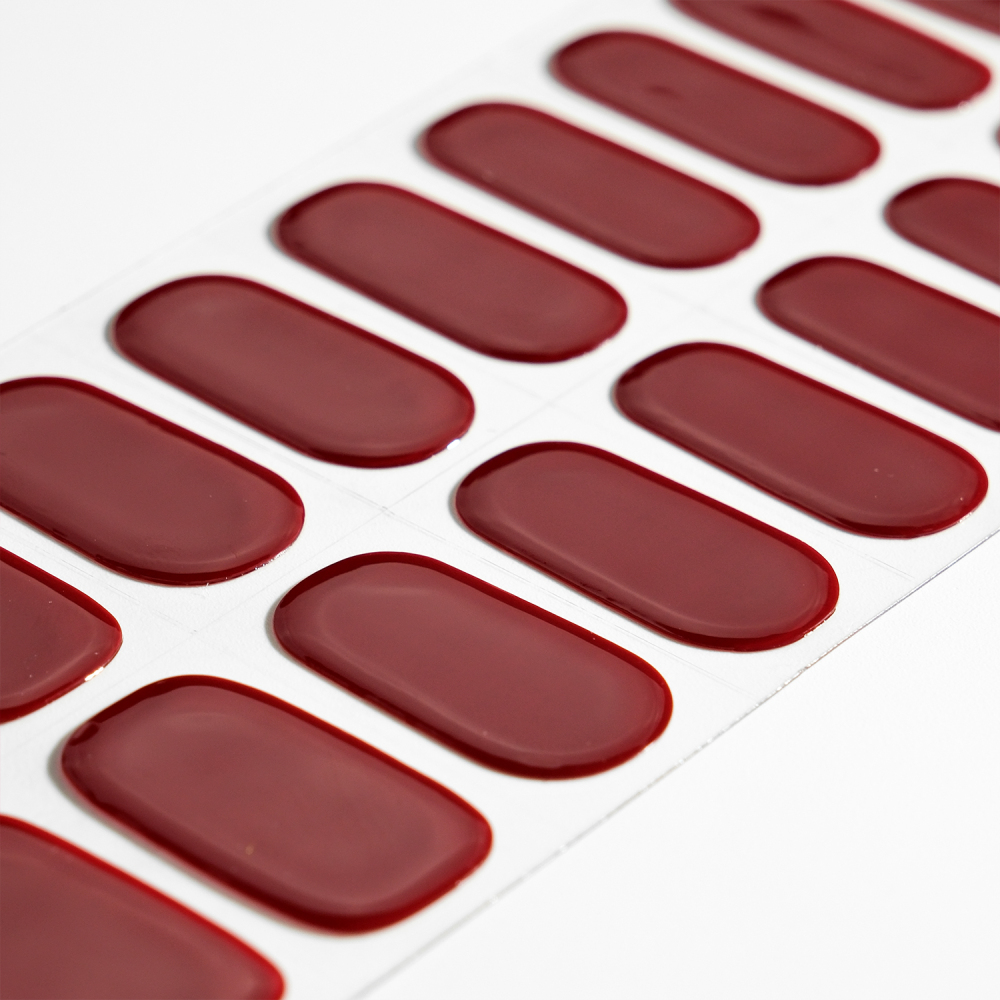 Deep Red  Nails