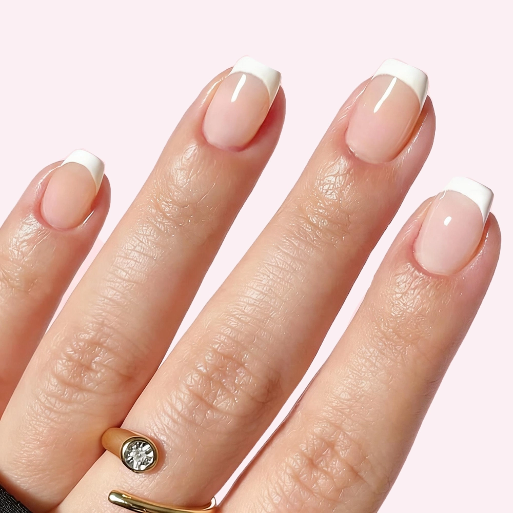 Classic French Tip Gel Nail Strips