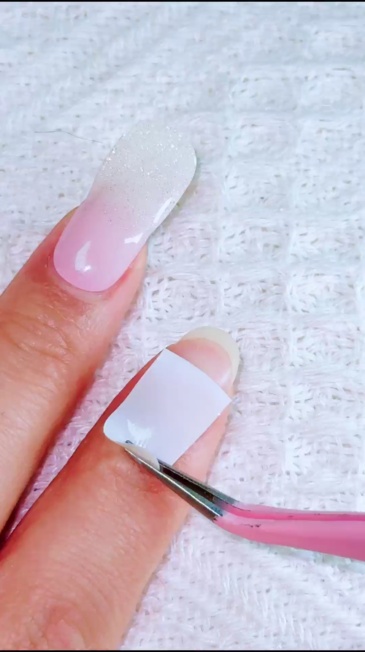 Nude Ombre Tips Gel Nail Strips