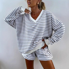 Grey & White Stripe