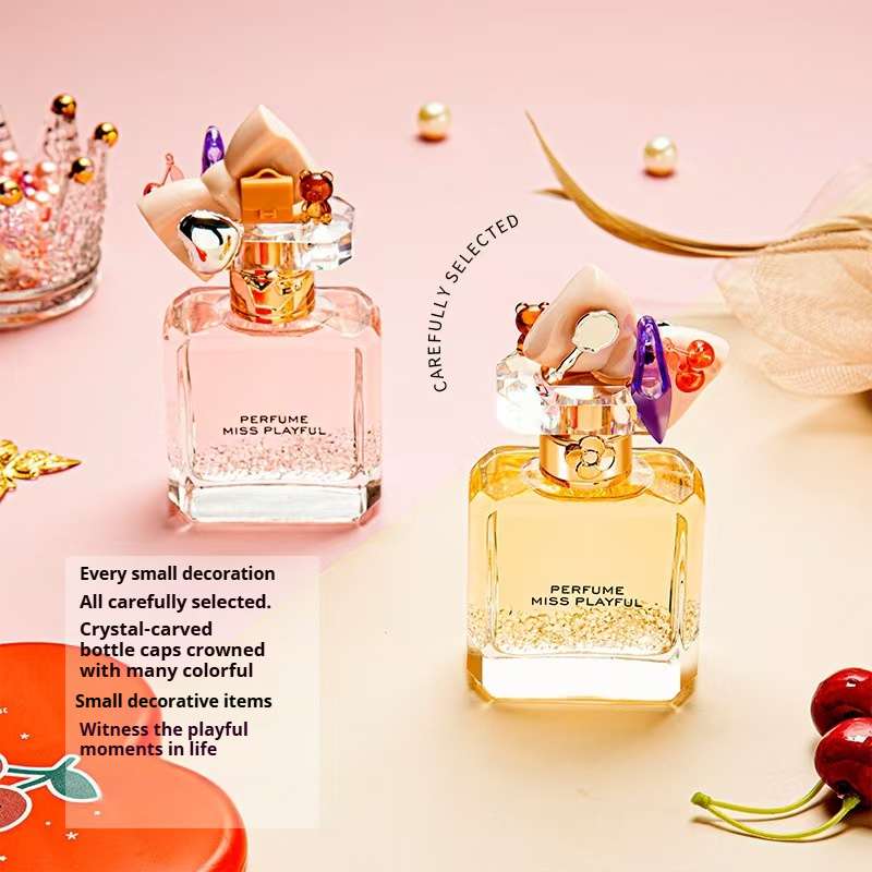 Floral Fruity Eau de Parfum for Women, Long Lasting Rhubarb Daffodil & Almond Fragrance, Everyday Wear Perfume