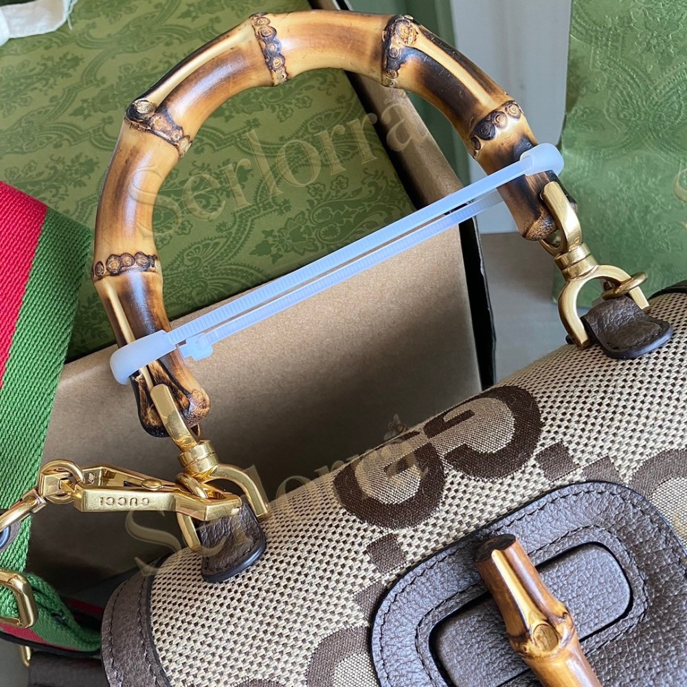 GUCCI BAMBOO 1947 JUMBO SMALL TOP HANDLE BAG