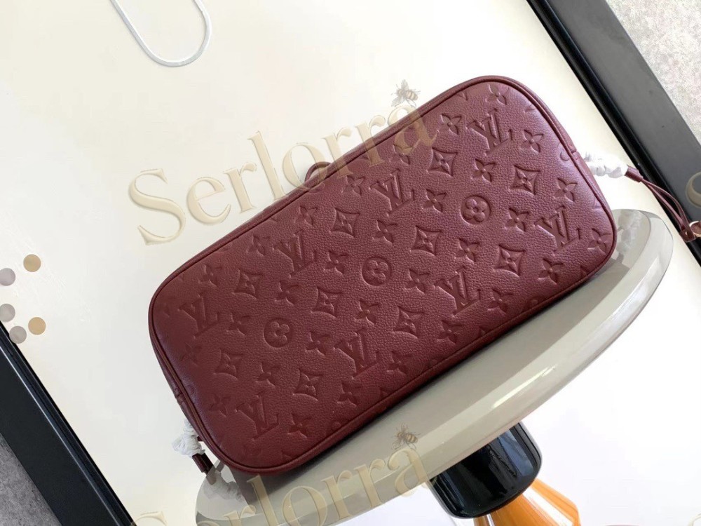 LOUIS VUITTON NEVERFULL MM MONOGRAM EMPREINTE LEATHER TOTE BAG
