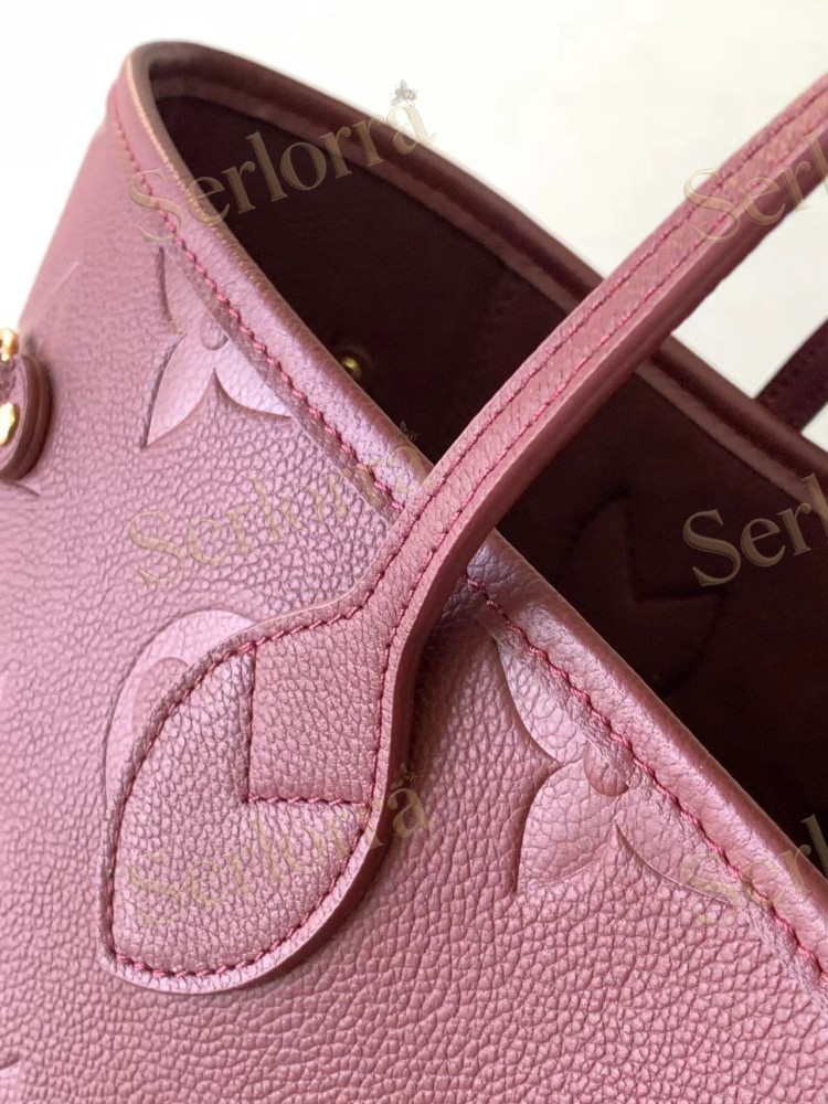 LOUIS VUITTON NEVERFULL MM MONOGRAM EMPREINTE LEATHER TOTE BAG