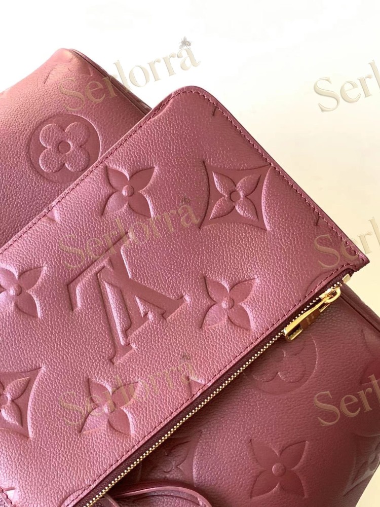 LOUIS VUITTON NEVERFULL MM MONOGRAM EMPREINTE LEATHER TOTE BAG