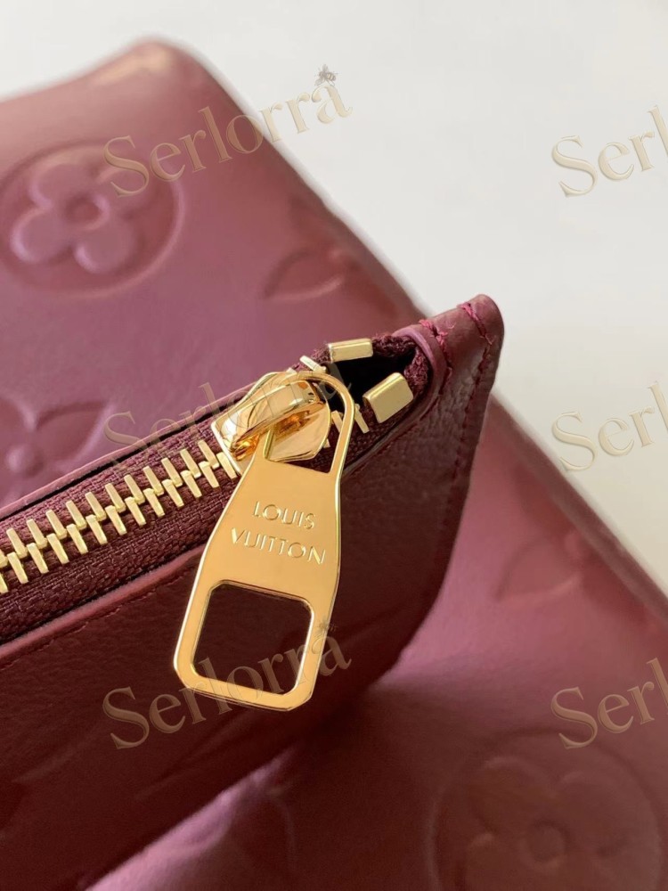 LOUIS VUITTON NEVERFULL MM MONOGRAM EMPREINTE LEATHER TOTE BAG