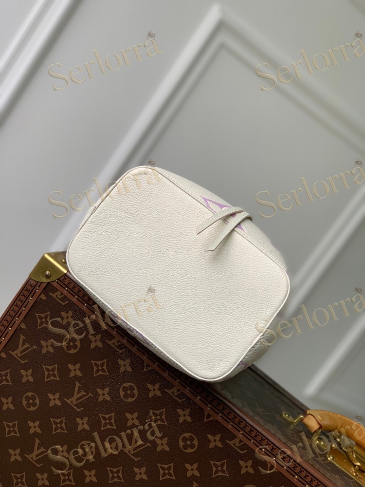 LOUIS VUITTON NÉONOÉ BB BUCKET BAG LATTE WHITE &PURPLE