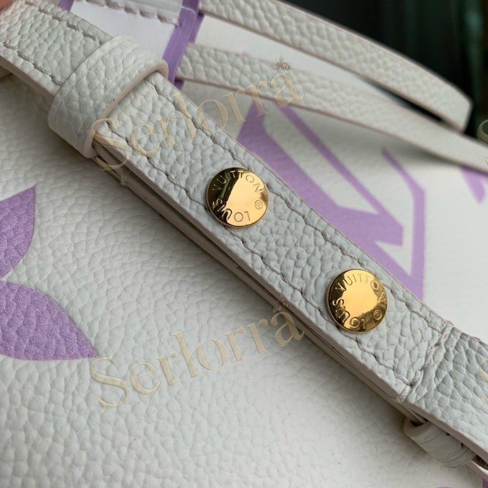 LOUIS VUITTON NÉONOÉ BB BUCKET BAG LATTE WHITE &PURPLE