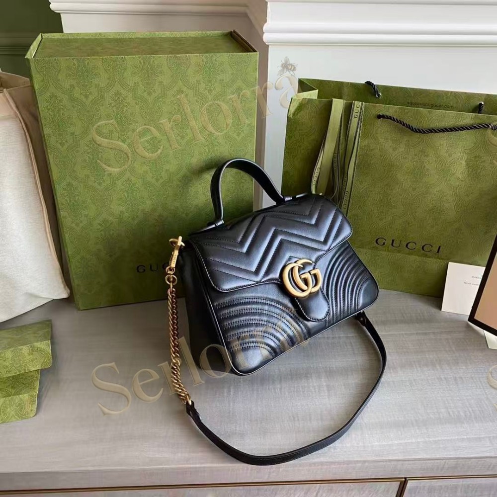 GUCCI GG MARMONT MEDIUM TOP HANDLE BAG