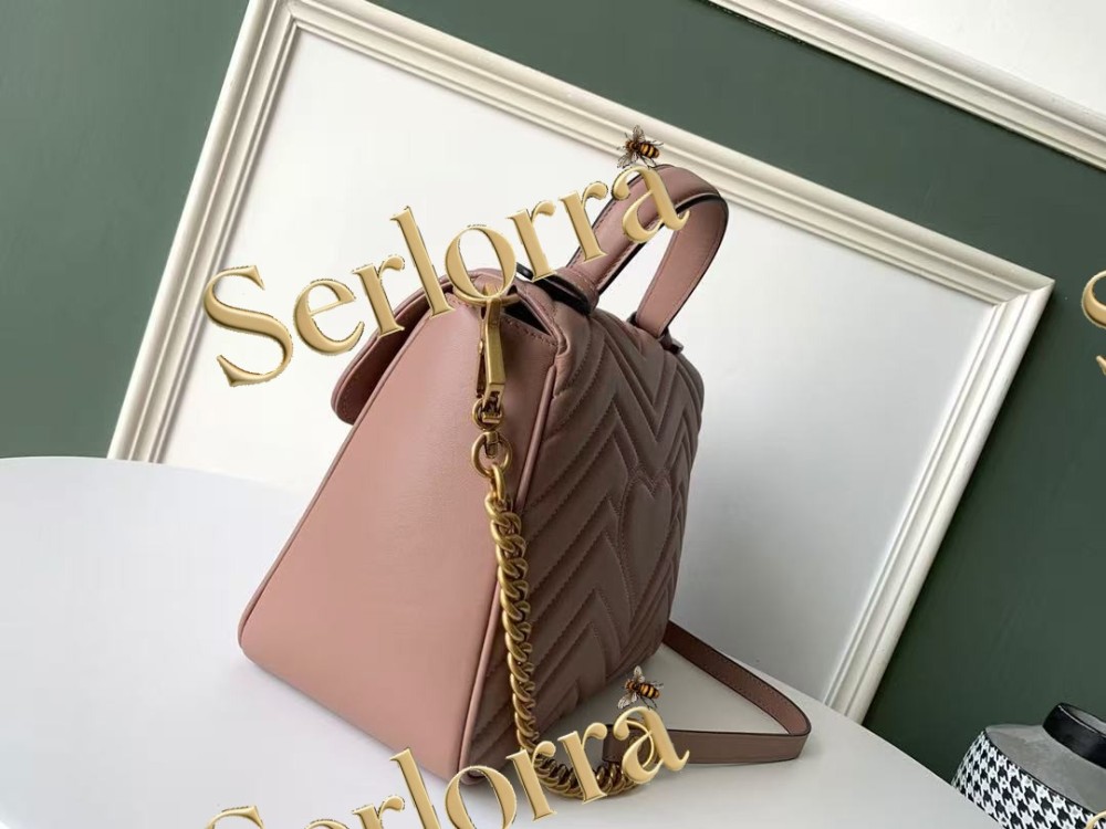 GUCCI GG MARMONT MEDIUM TOP HANDLE BAG