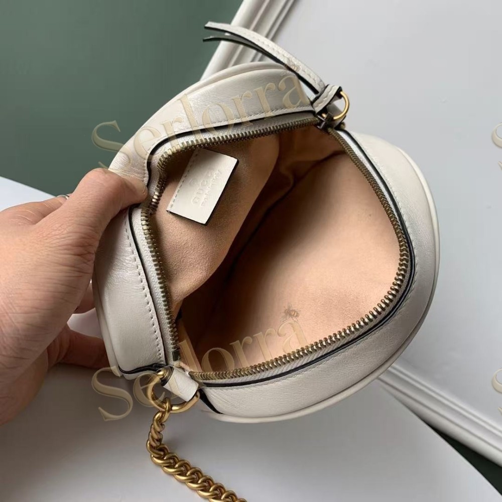 GUCCI GG MARMONT MINI ROUND SHOULDER BAG