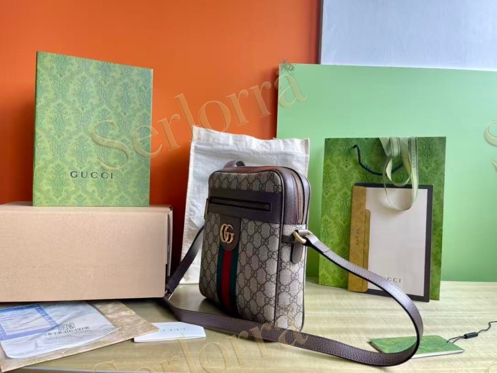 GUCCI OPHIDIA GG SMALL MESSENGER BAG