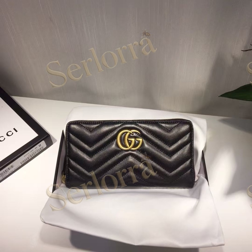 GUCCI GG MARMONT ZIP AROUND WALLET