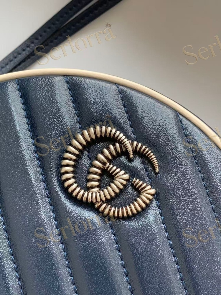 GUCCI GG MARMONT MINI ROUND SHOULDER BAG