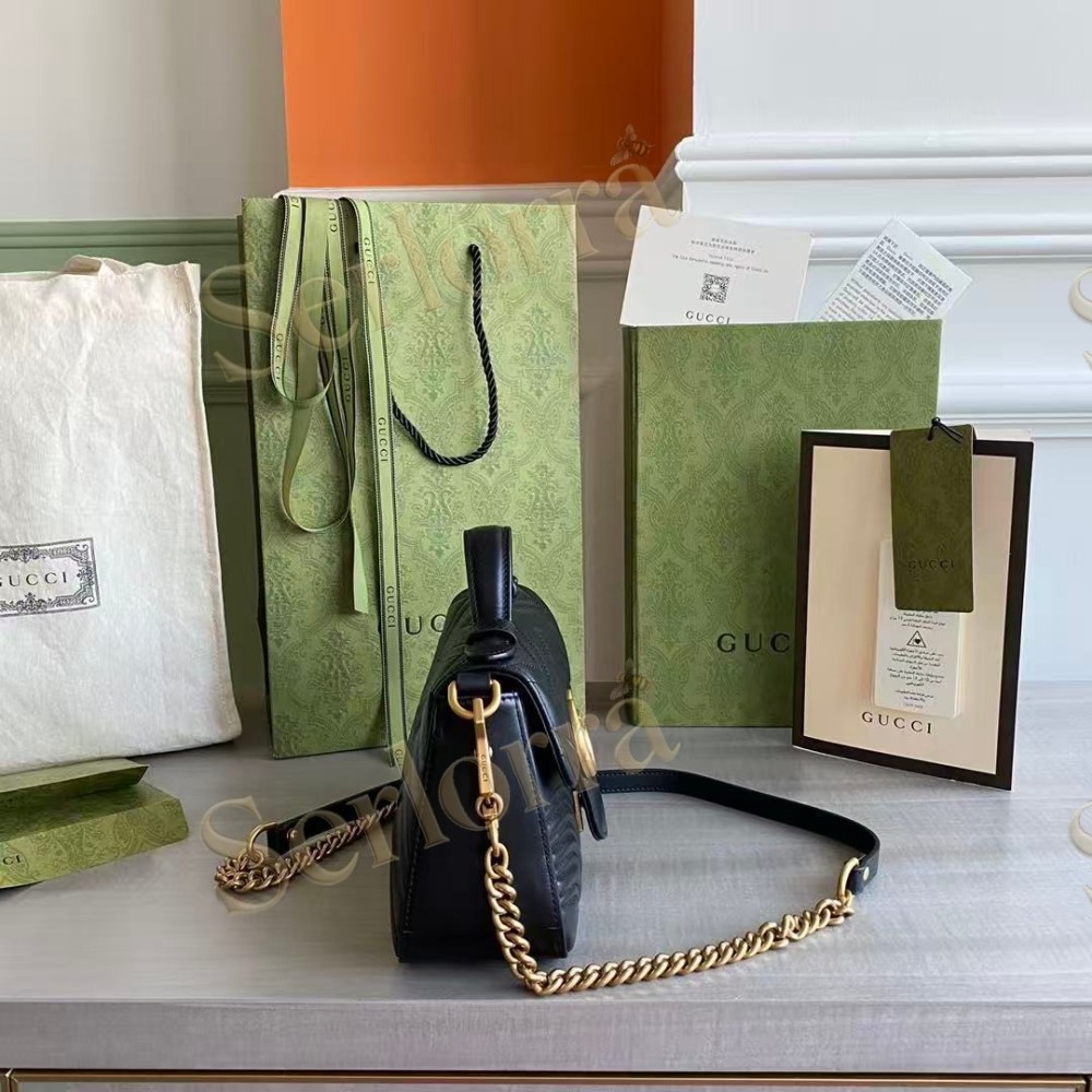 GUCCI GG MARMONT MINI TOP HANDLE BAG
