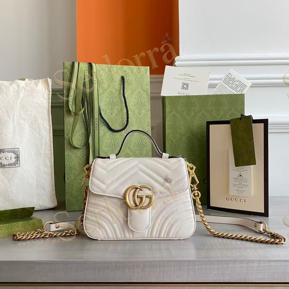 GUCCI GG MARMONT MINI TOP HANDLE BAG