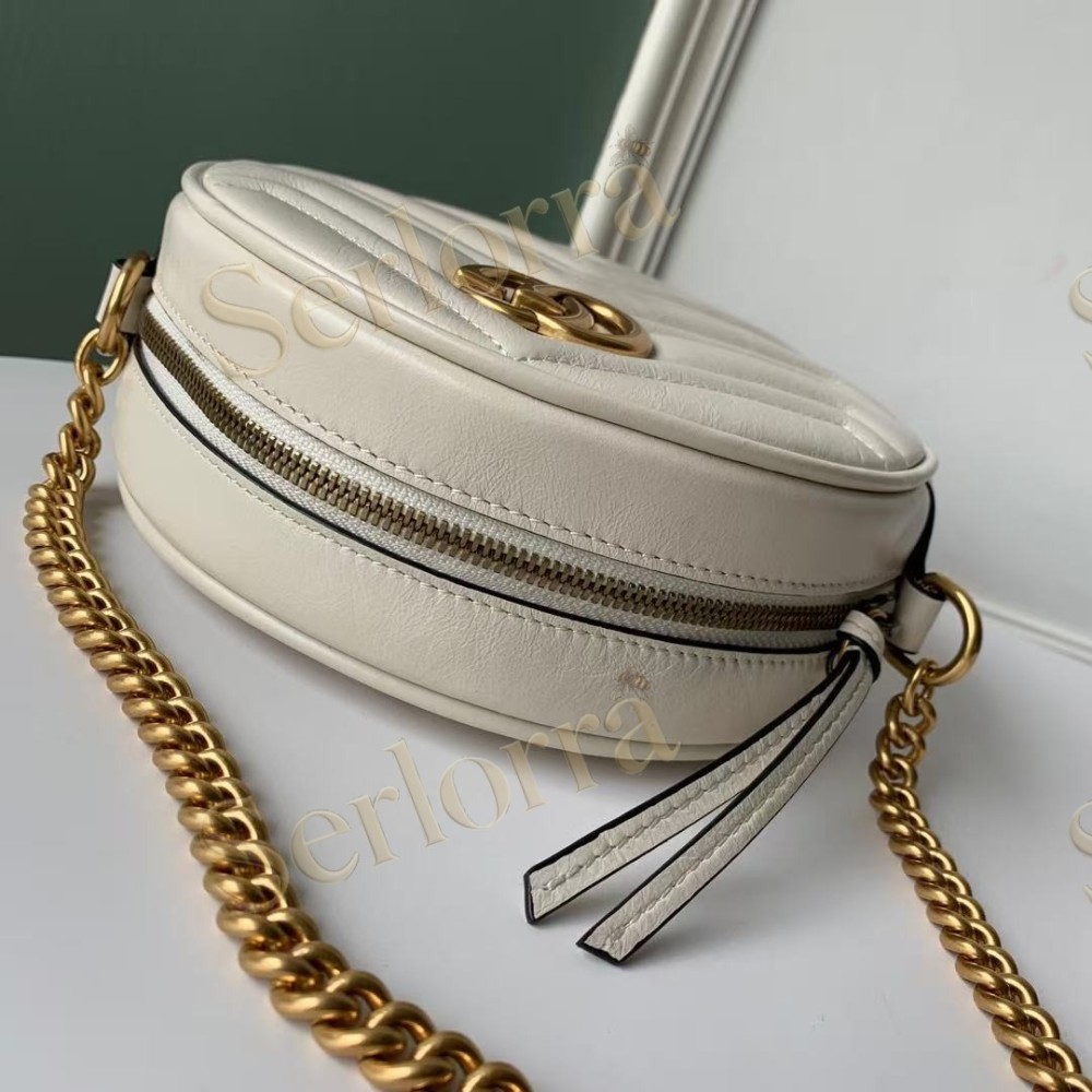 GUCCI GG MARMONT MINI ROUND SHOULDER BAG