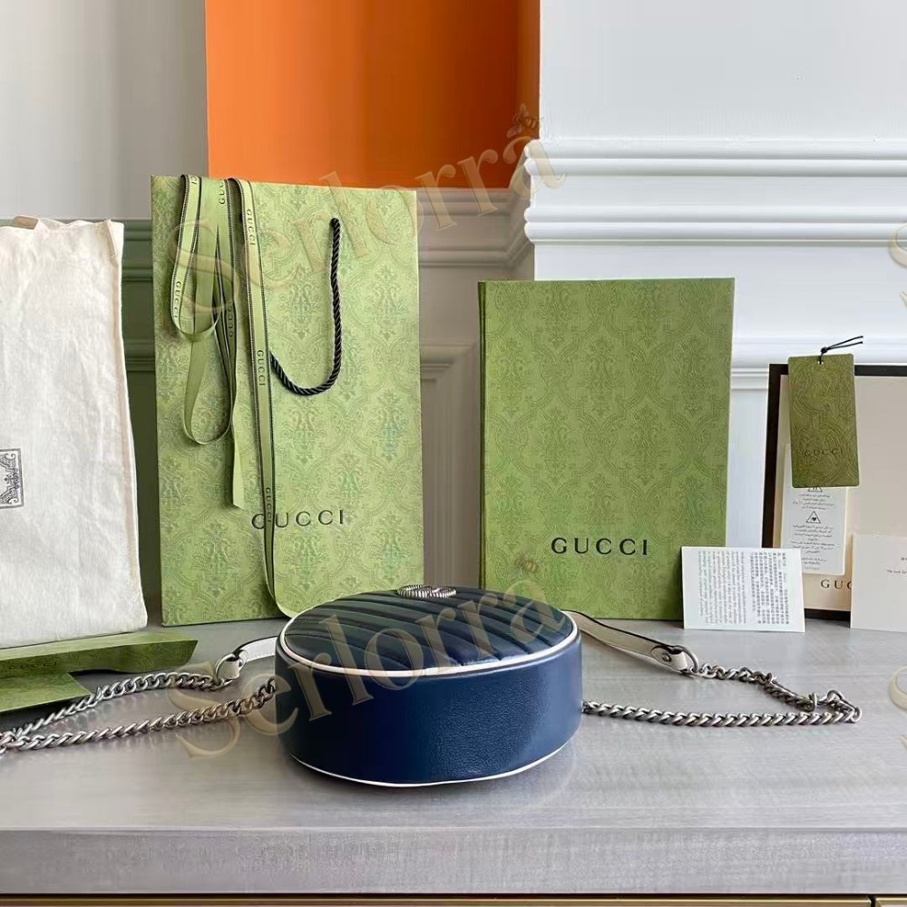 GUCCI GG MARMONT MINI ROUND SHOULDER BAG