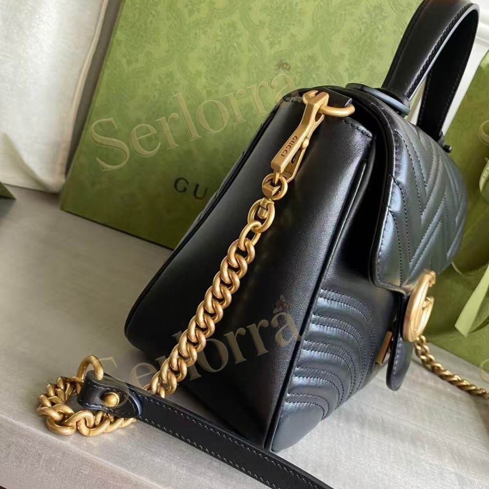 GUCCI GG MARMONT MEDIUM TOP HANDLE BAG