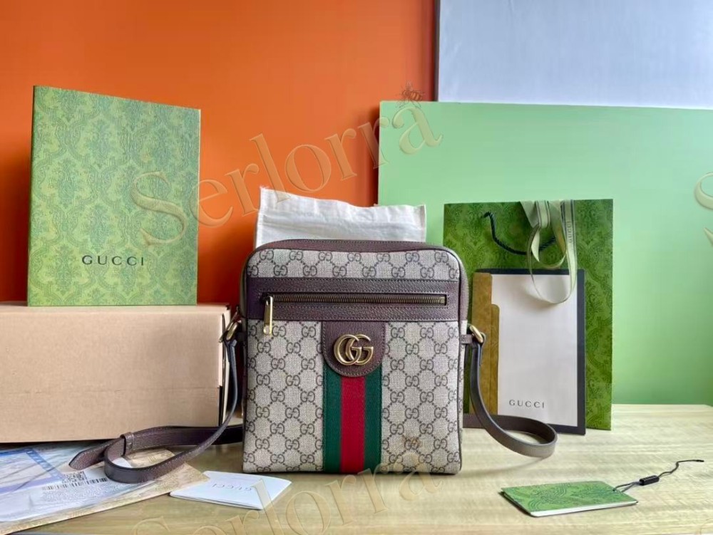 GUCCI OPHIDIA GG SMALL MESSENGER BAG