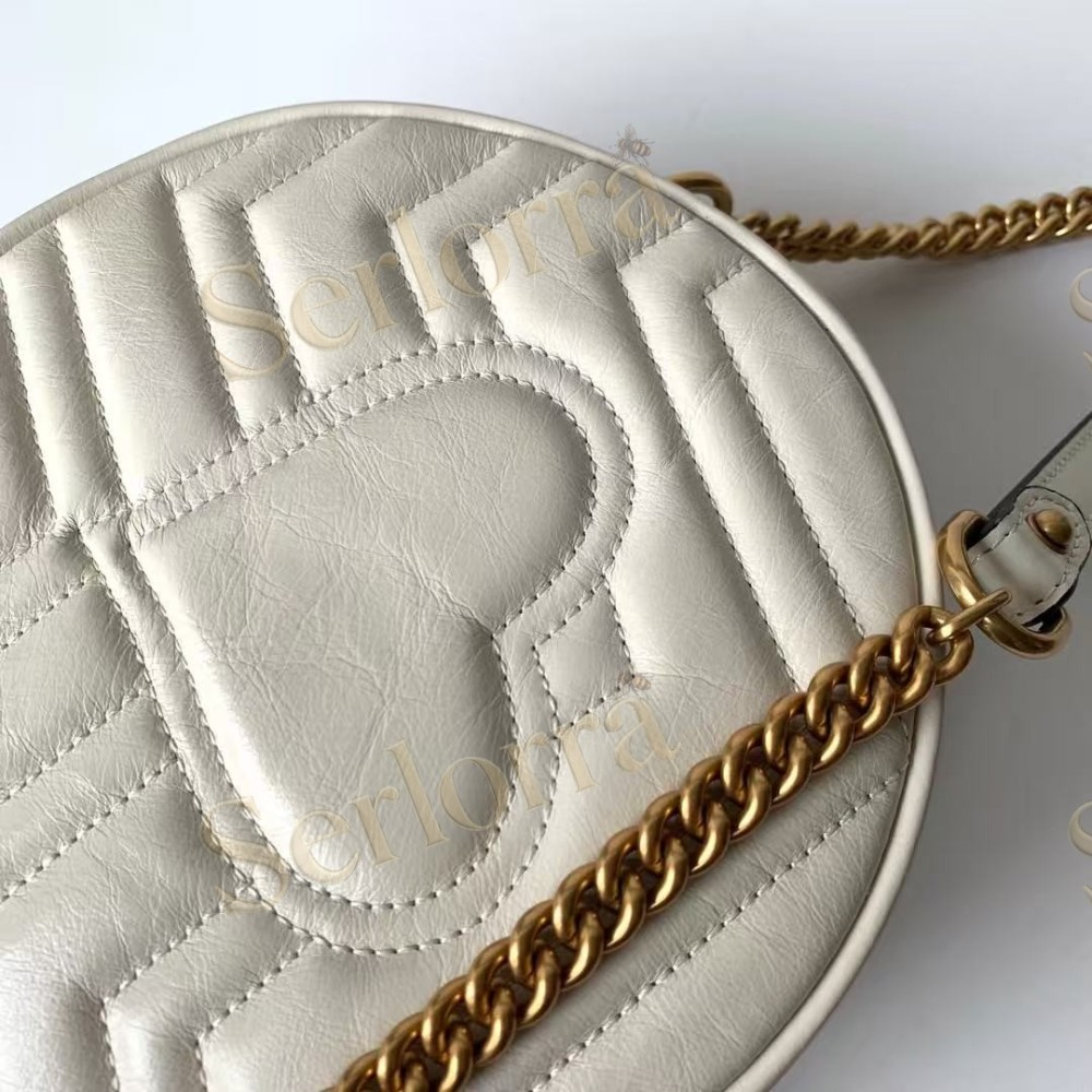GUCCI GG MARMONT MINI ROUND SHOULDER BAG