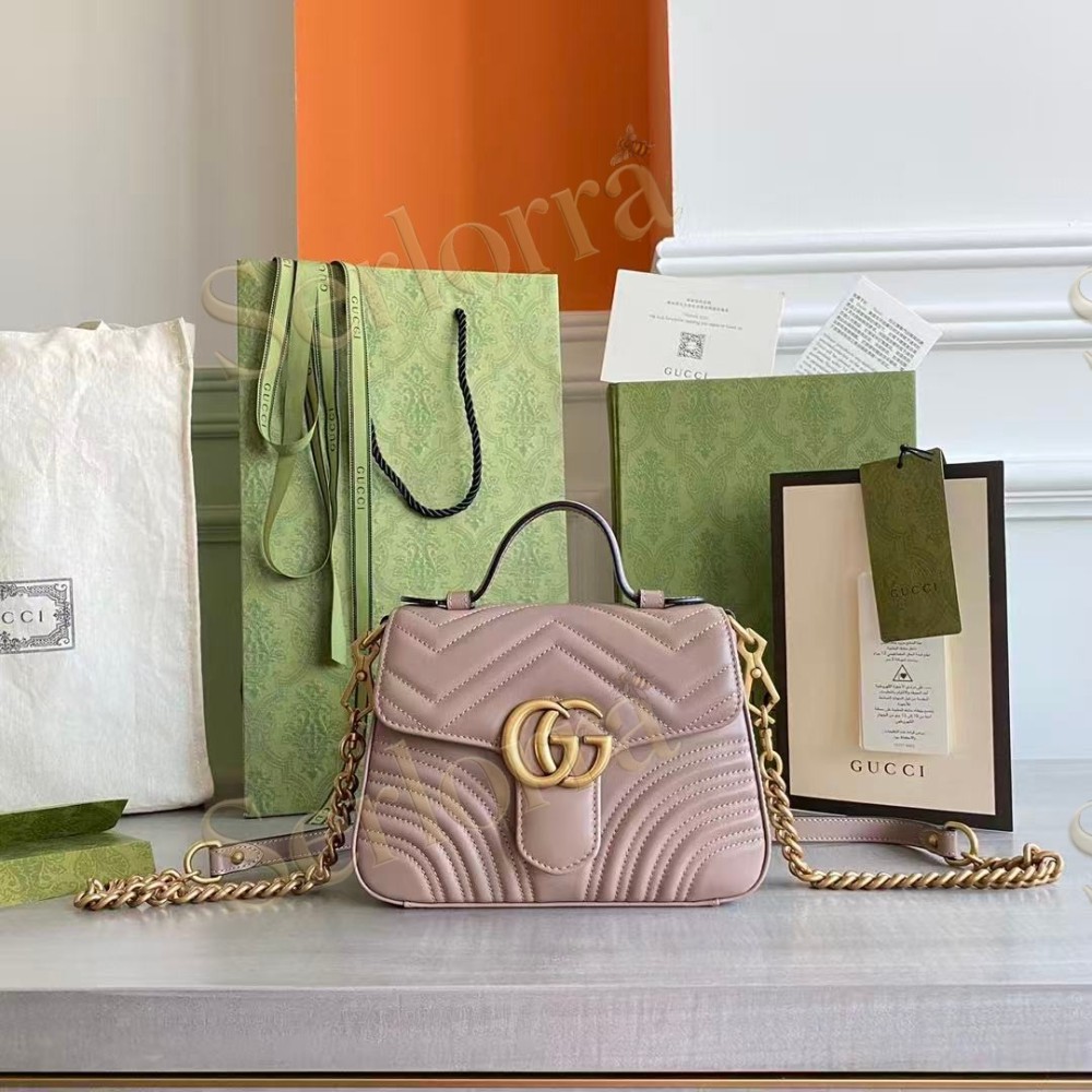 GUCCI GG MARMONT MINI TOP HANDLE BAG