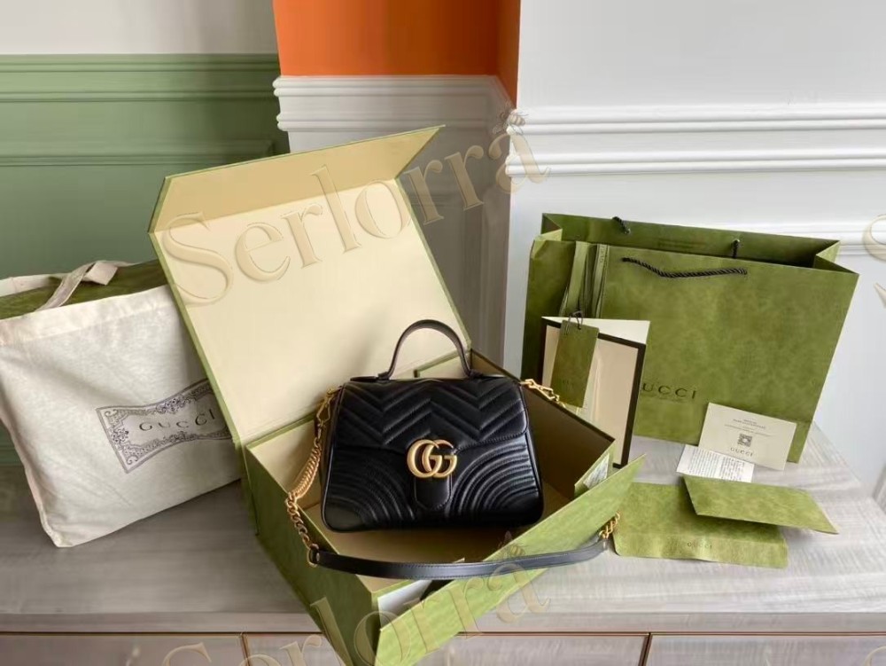 GUCCI GG MARMONT MEDIUM TOP HANDLE BAG